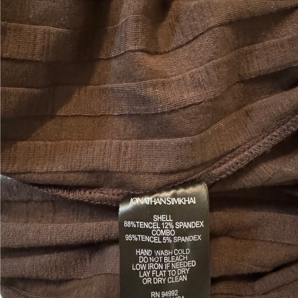 Jonathan Simkhai Brown Button-Up Knit Top - Picture 4 of 7